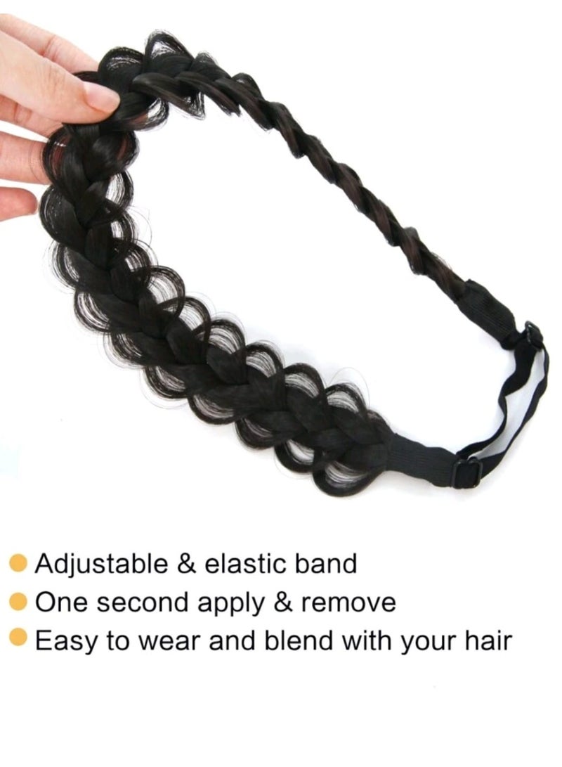 Shein Synthetic Adjustable Handmade Braided Headband HighTemperature Synthetic Braided Headband - Image 4